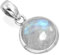 Jeweloporium Natürlich Weiß Mondstein 925 Silber Anhängerin für Frauen Edelstein Cocktail Silberne Anhänger Halskette Freundschaftstag Geschenk viktorianisch Schmuck