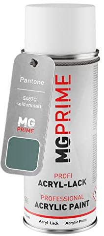 MG PRIME Pantone 5487C Green seidenmatt Acryl-Lack Spraydose | Sprühdose 400 ml, schnelltrocknend