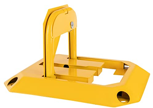 Stagecaptain PPS-30 Parkplatzschloss - Klappbare Parkplatzsperre - Abschließbar (3 Schlüssel inklusive) - Aus robustem Stahl - Gelb