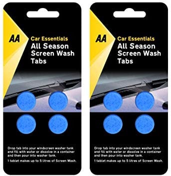 AA Car Essentials 8 x Winter Screenwash Tabs Makes up to 40L of Screenwash