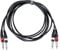 Pronomic J4J-3 Audiokabel - 2x 6,3 mm Mono-Klinke auf 2x 6,3 mm Mono-Klinke - Länge: 3 m - Flexibel und robust - Farblich markierte Stecker - Schwarz
