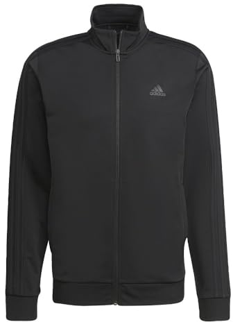 adidas Men's Warm-up Tricot Regular 3-stripes Track Jacket Black/Black X-Large