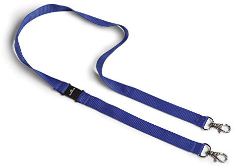Durable Maskenband für Mundschutz, Textilband mit 2 Karabinern, 1 Stück, dunkelblau, 852807