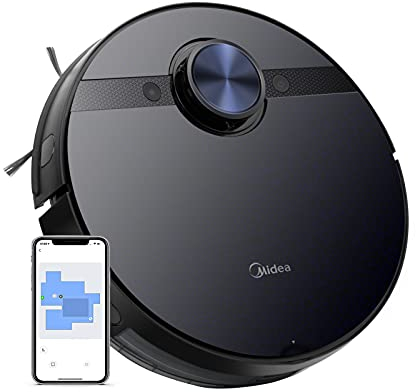 Midea M7 Aspirateur Robot,LDS Navigation Intelligente,Aspirateur, Nettoyage, Récurage et récurage, Réservoir d'eau à Commande Électrique, 8 Modes 4000 Pa 150 Minutes,Contrôle App/Alexa/Google