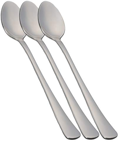 3 Lange Löffel für Cocktails 20,7 x 2,9 cm Edelstahl 18/0 Schlichtes Und Elegantes Design