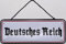 Blechschild mit Kordel 27 x 10 cm Wand/Tür Schild: Deutsches Reich ! - Blechemma