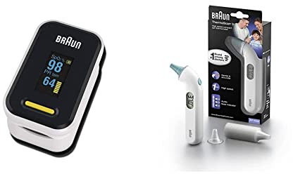 Braun Pulse Oximeter 1, YK-81CEU & Braun ThermoScan 3 Ear Thermometer, IRT3030