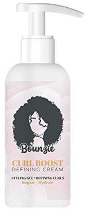 Bounzie Curls Boost Defining Cream – Feuchtigkeitsspendende Locken-Conditioner für Frizz Kontrolle & Farbe behandelt – lockiges Haar feuchtigkeitsspendende Styling-Essenz, lockiges Haarpflege-Elastin