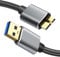 Câble micro USB 3.0, câble USB 3.0 A vers micro B super rapide pour Toshiba Canvio, disque dur externe WD, Samsung Galaxy S5, Note 3 et autres appareils à port Micro-B (1,5)