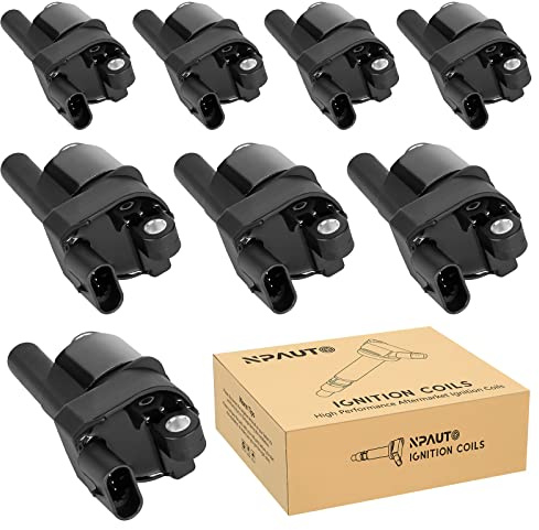 Round Ignition Coil Pack Compatible with V8 4.8 5.3 6.0 Chevy Silverado Tahoe Trailblazer Avalanche Express Cadillac Escalade GMC Sierra Yukon 2007 2008 2009 2010 2011 2012 2013 2014 2015 2016 2017