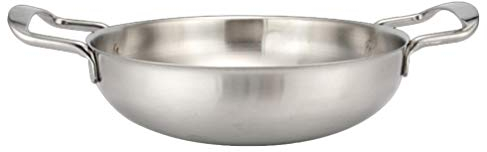Yardwe Edelstahlpfanne 18 cm Unbeschichtet, Pfanne mit Edelstahlgriff, Silberfarben