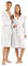 ENGLISH HOME Bademantel Damen Flauschig, Bademantel Herren mit Kapuze aus Baumwolle, Frottee Saunamantel, Unisex, Sauna Mantel Damen mit lang Gürtel