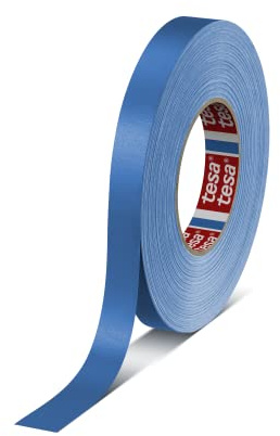 tesa band 4651 Premium leistungsstarkes Gewebeband versch. Breiten und Farben (50 m x 19 mm, blau)