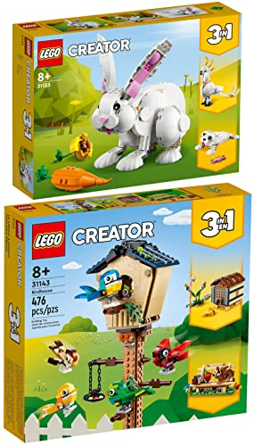 Lego Creator 2er Set: 31143 Vogelhäuschen & 31133 Weißer Hase