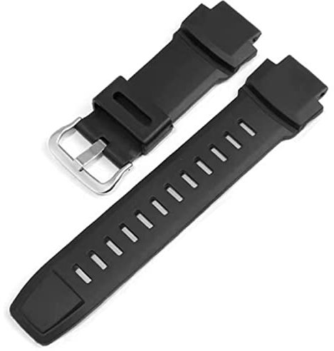 Lijinlan Ersatzbänder passend für Casio Tough Solar PROTREK PRG-200/PRG-250/PRG-260/PRG-270/PRG-500, TPRW-2000/PRW-2500/TPRW-3500/PRW-5000, Gummiarmband für Protrek Series Watch (Schwarz-2)