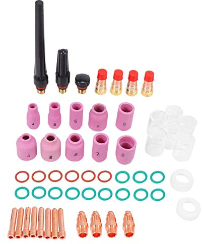55-teiliges Set mit Zubehör für WIG-Schweißen, Alumin-Düse, kurz, 10 Tassen, für TIG -17/18/26