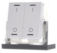 KNX Button Light 55, Double RGBW, Reinweiß glänzend, Schaltung