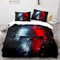 LUDVIK 135X200 cm Bettwäsche Totenkopf Skull Schädel Bettwäsche Set 135X200 Mikrofaser Bettdeckenbezug Schnell Trocknend Und Kein Bügeln + 2 Kissenbezüge 80X80Cm