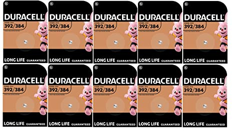 10X Duracell 392/384 SR41 Con Ossido D'Argento (10 Blister Da 1 Batteria) 10 Pile