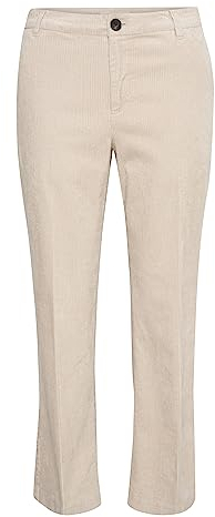 Part Two Damen Cordhose, Schnittlänge, ausgestellte Beine, Normale Passform Hose, Perfekt blass, 44