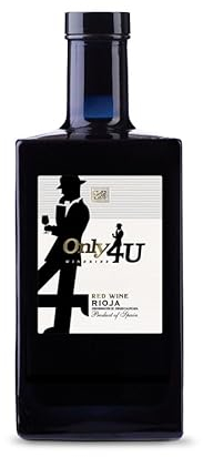 Only4u Exclusive Spanish Red Wine in Cardboard Gift Box - Rioja DO - Handpicked 100% Tempranillo Grapes - 75cl