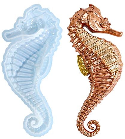Hippocampus Silicone Mould | Large Animals Silicone Resin Moulds, Seahorse Resin Mould for DIY, Seahorse, Decorative Pendants, Ornaments, Halloween, Garden, Room Art Lingjiong