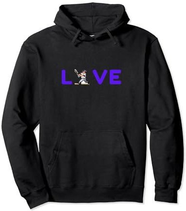 Love Baseball - Testo viola Felpa con Cappuccio