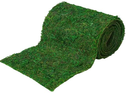 Byher Rolle mit grünem Moos für Feengärten, Hochzeiten, andere Kunst und Handwerk, 15,3 x 130 cm (B x L)