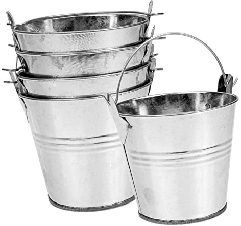 FUNOMOCYA 5pièces Seau à Fleurs Fer De Vases Rustiques pour Arrangement Floral Conteneur Décoratif pour Intérieur Et Balcon pour Mariages Et Fêtes Dimensions