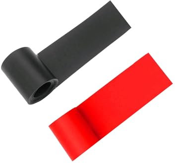 Muzboo PVC Boat Patch, Two Rolls with Glue, Kayak Patch and Inflatable Boat Patch Kit Black+Red