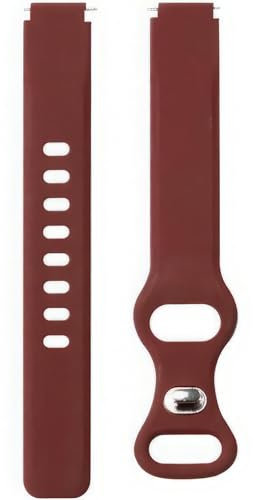 OUTPUTBT Silicone Bracelet 14mm Compatible avec SHENGKE Bracelet Compatible avec Ravel Swatch Lady Aktiia Bracelet 14mm Compatible avec Timex Vicloon Skagen Fille Garçon Femmes Hommes Vin Rouge
