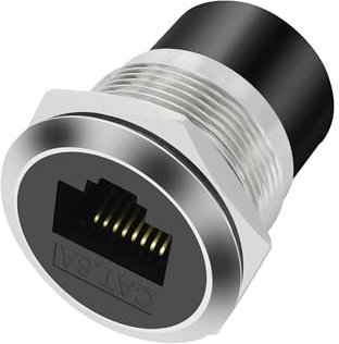 XMSJSIY Adaptateur de montage de panneau RJ45 CAT6A Filetage Fixed Mount Coupleur Ethernet femelle vers femelle Connecteur Pass-Through Cat6A/CAT6/CAT5E 8P8C Socle réseau LAN