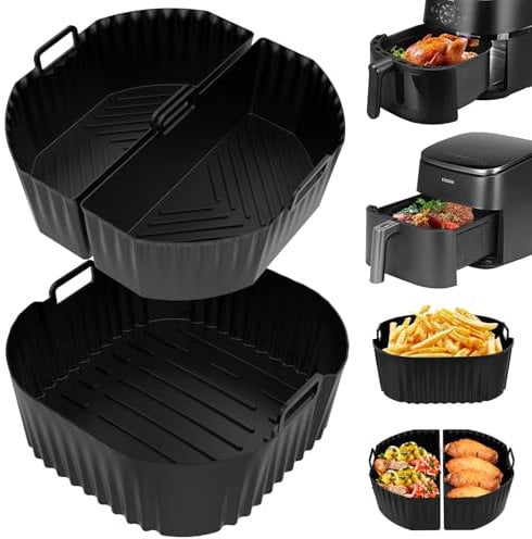 Molde Silicona Freidora de Aire para COSORI 5,5L/6L/6,2L/6,4L, Philips XL 6,2L/8,3L, Russell Hobbs XXL 8L/8,3L, Reutilizables Silicona Air Fryer