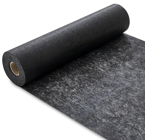 GUJOXILA Tischläufer Vlies Schwarz Tischband Rolle Halloween Dekoratives | 30 cm x 25 m Weihnachten Kommunion Deko Tischdeko für Geburtstagsdeko Hochzeit Party Dekoration Festliche