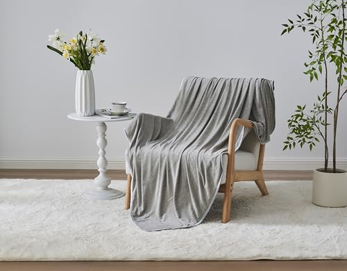 GC GAVENO CAVAILIA Single Bed Cooling Blanket - Arc-Chill Fabric With Q-Max>0.5 | Lightweight Cooling Blanket For Couch, Bed or Travel | Machine Washable Home Décor Throw 130x170 Cm | Grey
