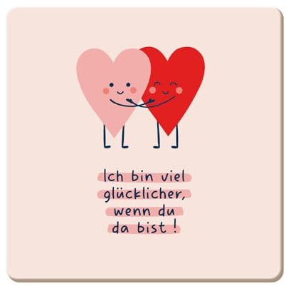 Grafik Werkstatt lustiger Untersetzer aus Kork | Ich Bin viel glücklicher, Grün