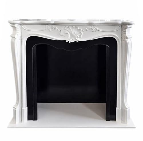 Marble Fireplace Solid Birch Wood Fireplace Mantel Surround Ornate French Style Freestanding Fireplace Frame