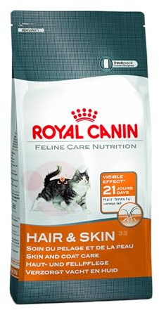 Royal Canin Cat Food Hair & Skin Care 33 Dry Mix 400g (Pack of 4)