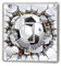 Football Breaking Wall Light Switch Sticker Vinyl/Skin cover sw54