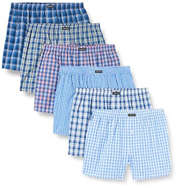 Lower East Le150 Boxershorts Homme, 6er Set, American, Multicolore Business, XXL