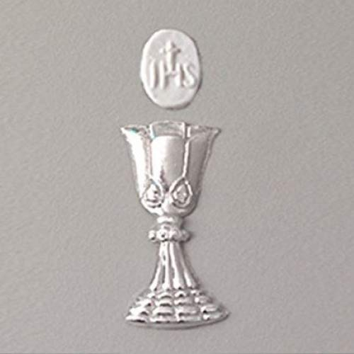 Efco Calice Cire Décoration en 2 Parties, Argent Brillant, 44 x 14 mm
