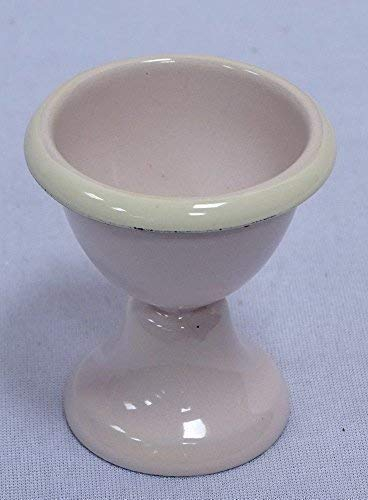 linoows Emaille Eierbecher, Eierständer, Nostalgie Eierbecher, Pastell Rosa