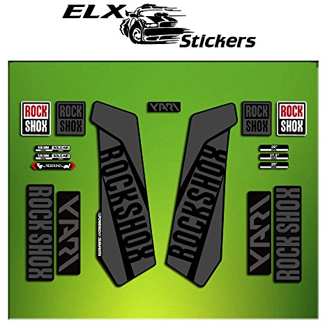 Pegatinas HORQUILLA Rock Shox Yari 2016 ELX29 Stickers Aufkleber AUTOCOLLANT Decals Bicicleta Cycle MTB Bike 29 Negro/Black