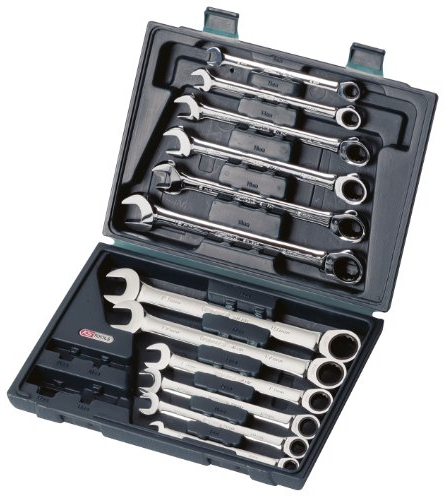 KS Tools 503.4265 Coffret clé mixte à cliquet CHROMEplus 12p.8-9-10-11-12-13-14-15-16-17-18-19mm