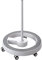 Lumeno Rollstativ/Ständer 6159GR /6159GN /6159SW mit grauem oder grünem Fußring für Lupenleuchten, Arbeitsplatzlampen, Kosmetikleuchten, Leuchtlupen, passend Serie 721X/821X/851X grau