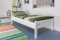 Einzelbett Easy Premium Line K1/2n, Buche Vollholz massiv weiß lackiert - Maße: 90 x 200 cm