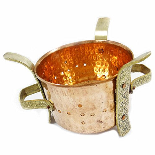 IBA Indianbeautifulart Authentique Traditionnel Indien Cuivre En Laiton Chauffe-Plat Traditionnel SIGDI Convient Cuivre Ustensiles De Cuisine