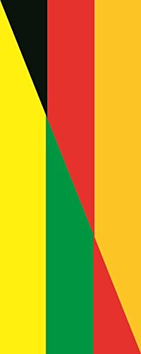U24 Fahne Flagge Litauen-Deutschland im Hochformat Premiumqualität 80 x 200 cm