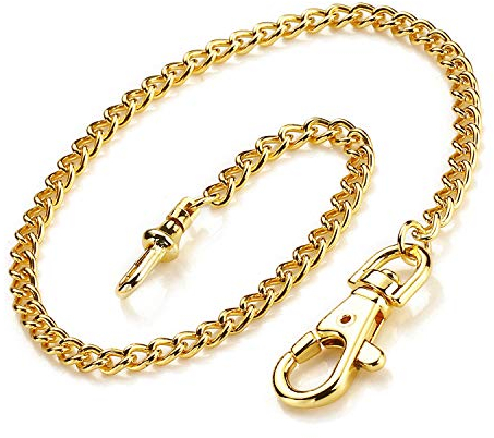 BOSHIYA Taschenuhrenkette Gold Hummerverschluss Vintage Albert Weste Kette Taschenuhrenketten für Männer mit Box