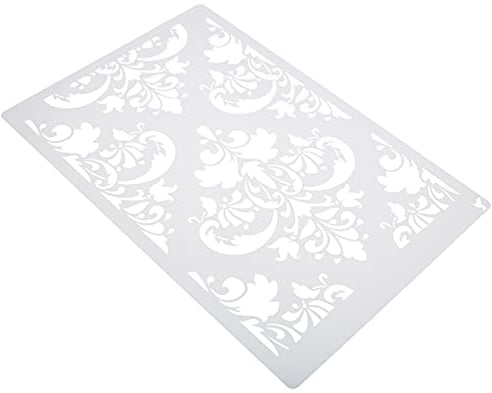 St-18 Damast-Schablone, 20 x 30 cm, La Pajarita speziell für Kreidefarbe und Stoffmalerei